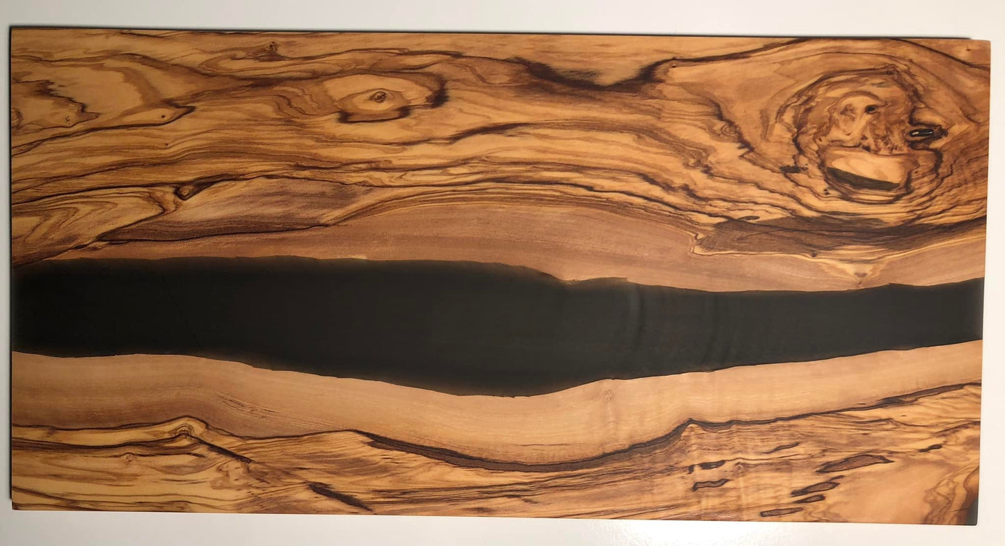 Case Rates - Black Resin & Olive Wood Boards - 46x23cm (18.1x9.06in) - Pennsylvania