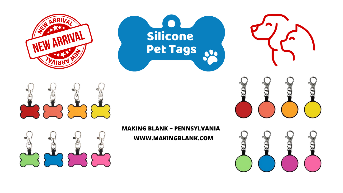 Full Set Silicone 2-Tone Pet Tag - Pennsylvania